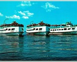 Arnold Ship Lines Fleet Mackinac Island Michigan MI UNP Chrome Postcard F14 - $2.92