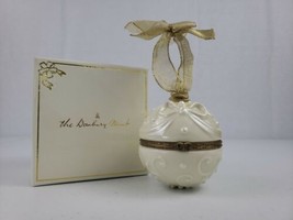 The Danbury Mint Ball Shape Porcelain Ornament With Goldtone Trim Ribbons OPENS  - £31.96 GBP