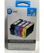 Onn Hp 564XL Black & Color Ink Cartridges Combo 4-Pack Remanufactured HP - £10.81 GBP