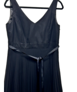 Liz &amp; Co Black Dress Size 12 Sleeveless Pleated Knee Length New with tag... - £15.83 GBP