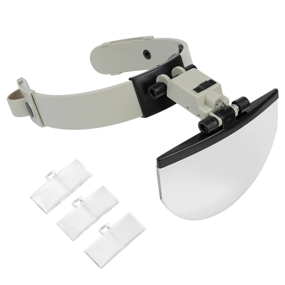 Optical Lens 1.5X 2.5X 3.5X Head-mounted Helmet Magnifying Gles For Reading Embr - £52.17 GBP