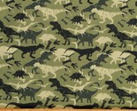 Cotton Camoflauge Dinosaurs Prehistoric Jurassic Fabric Print by Yard D5... - $11.95
