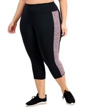 allbrand365 designer Womens Activewear Plus Size Colorblock Capri Leggings 1X - £27.69 GBP