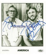 AMERICA BAND SIGNED AUTOGRAPH 8X10 RP DEWEY BUNNELL AND GERRY BECKLEY HO... - £14.85 GBP