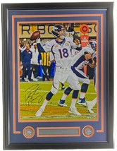 Peyton Manning Denver Broncos Signé Encadré 16x20 Photo 2 Fanatiques - £385.53 GBP