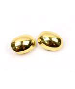 Kieselstein Cord 18K Yellow Gold Clip on Earrings Cross Oval Dome 15 Grams - $1,695.00