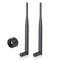 Dual Band Wifi 2.4Ghz 5Ghz 5.8Ghz 6Dbi Sma Male Antenna (2-Pack) For Wireless Ve - £12.09 GBP