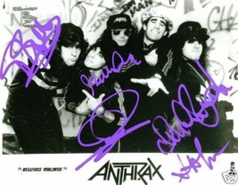 ANTHRAX BAND GROUP SIGNED AUTOGRAPH 8x10 RP PUBLICITY PHOTO CAUGHT IN A ... - £14.92 GBP
