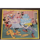 1960&#39;s  Disney Mickey Birthday -  Jaymar  Speciality Co Puzzle 14&quot;x11&quot; - £9.10 GBP