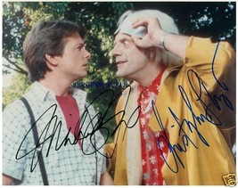 Back To The Futuresigned Autograph 8x10 Rp Photo Michael J Fox Christopher Lloyd - £13.53 GBP