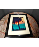 Key West Mallory Square Photo in Black Lacquer Frame Measure 16.25&quot; H x ... - £111.83 GBP