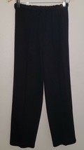 VTG San Remo Petites by Laura Knits Black Pants PM Petite Medium Pull-On - £19.69 GBP