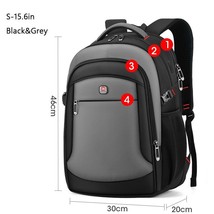 16 in Business Backpack Men Simple Casual Multi-functional Laptop Bag Waterproof - £77.78 GBP