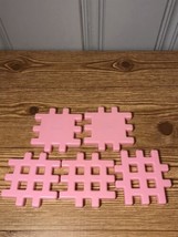 Little Tikes Wee WAFFLE BLOCKS 4&quot; Building Toys  Pink Lot of 5 - £5.53 GBP