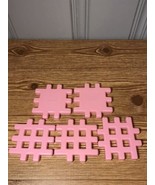 Little Tikes Wee WAFFLE BLOCKS 4&quot; Building Toys  Pink Lot of 5 - £5.49 GBP