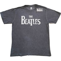 The Beatles Drop T Logo Grey Official Tee T-Shirt Mens Unisex - £27.00 GBP