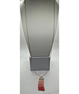 Gold Tone Coral Beaded Tassel-Like Dangle Long Necklace 36&quot; - €9,27 EUR