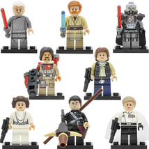 8pcs/set Star Wars Han Solo Leia Obi-Wan Darth Malgus Palpatine Minifigures - £13.66 GBP