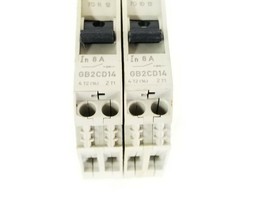 LOT OF 2 SCHNEIDER ELECTRIC GB2-CD14 CIRCUIT PROTECTORS 8A 48VDC 125VAC ... - $54.95