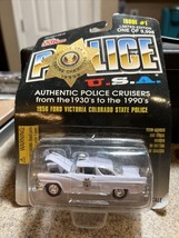 Racing Champions Police USA 1956 Ford Victoria Colorado State Police Lim... - £6.15 GBP