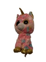 Ty Beanie Boos FANTASIA 6&quot; Pink Unicorn Kitty w/ glitter eyes Feet Plush... - $9.85