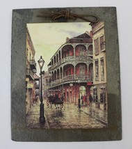 Antique New Orl EAN S Roofing Slate Art Wall Print Plaque Royal Street Coleman - £18.77 GBP