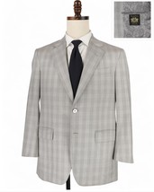 Oxxford Clothes Sport Coat Size 38S Gray Plaid 2 Btn Jacket Blazer Surge... - £136.43 GBP