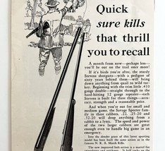 Savage Stevens Rifle Model 330 Advertisement 1924 Firearms Gun Art LGBinAd - £23.58 GBP