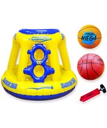 Inflatable Pool Basketball Hoop Set, Poolside Floating Basketball Game W... - $84.99