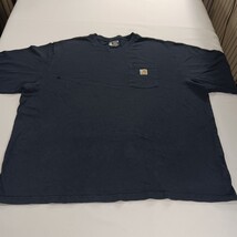 Carhartt K126 NVY Men's Blue Long Sleeve Pocket Workwear Cotton T-Shirt Size 3XL image 15