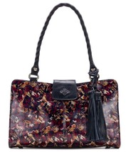 New Patricia Nash Women&#39;s Rienzo Leather Satchel Bag Scarlet Bloom - £133.36 GBP
