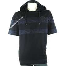 A|X ARMANI EXCHANGE NEW MEN&#39;S SHORT SLEEVE PULLOVER HOODIE NAVY BLUE L, ... - $59.95