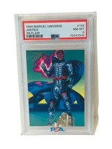 Justice Marvel Universe Comic Card Flair PSA 8 X-Men #134 POP 2 rookie rc MINT - £59.35 GBP