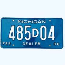 2006 United States Michigan Base Dealer License Plate 485D04 - £13.23 GBP