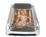 Finland Pin Up Girls D4 Glass Square Ashtray 4&quot; x 3&quot; Smoking Cigarette Bar - $49.45