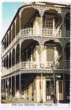 Louisiana Postcard Lace Balconies At Royal &amp; St Peter Streets French Quarter - £2.32 GBP