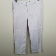 Gap Pants Womens 4 Cropped Leg Curvy Fit Stretch Khaki White Stripe - £6.91 GBP