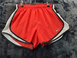 Nike Shorts Womens Size Medium Red Knit Underwire Pentie Logo Pull On Dr... - $10.84