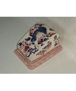 LARGE ANTIQUE ENGLISH FLORAL  CHEESE KEEPER DISH PLATE &amp; COVER - £66.84 GBP