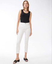 Chicos White So Slimming No Stain Girlfriend Slim Leg Crop Jeans Sz 0 XS - $39.60