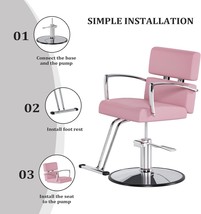 Hydraulic Barber Chair 360 Rolling Swivel Salon Chair Adjustable Height Styling - £213.19 GBP