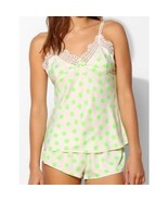Betsey Johnson Intimates Green Dot Silky Luxe 2-Piece Pajama Short Set S... - $61.54 CAD