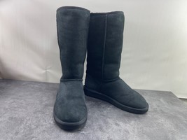 Ugg Australia Boots Women 7 M Classic Shoes Black  Suede Tall Shearling ... - $27.54