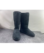 Ugg Australia Boots Women 7 M Classic Shoes Black  Suede Tall Shearling ... - $37.78 CAD
