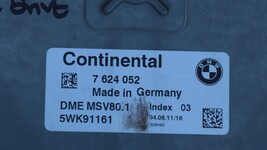 2011-2013 Bmw E90 328i Dme Ecu Ecm Engine Computer & Immobilizer 7624052 image 5