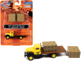 1954 IH R-190 Flatbed Truck Yellow and Two Shipping Crate Loads "Kow-Kare" 1/87  - £26.63 GBP