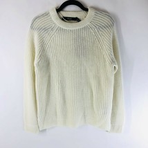 Vero Moda Lea Sweater Crew Neck Chunky Knit Ribbed Ivory Size M - £19.24 GBP