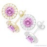 Pear-Shape Simulated Tourmaline Cubic Zirconia 925 Sterling Silver Stud Earrings Item image 6