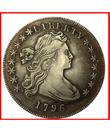 Rare Antique USA United States 1796 Liberty Silver Color Dollar Coin Exp... - £22.30 GBP