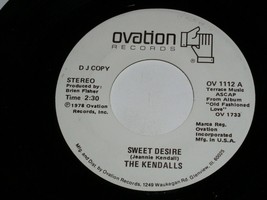 The Kendalls Sweet Desire Old Fashioned Love 45 Rpm Record Vinyl Ovation Promo - £9.41 GBP